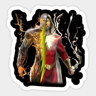 Black Adam x Shazam. Sticker